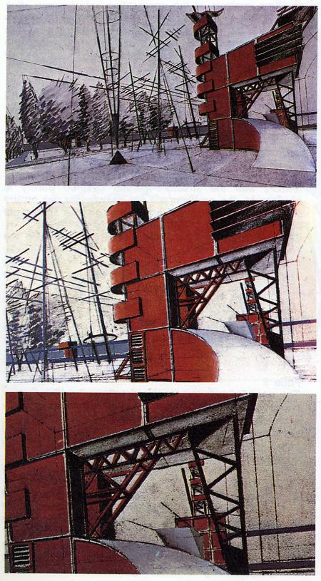 Bernard Tschumi. L&#039;invention du parc. Graphite 1984, 27