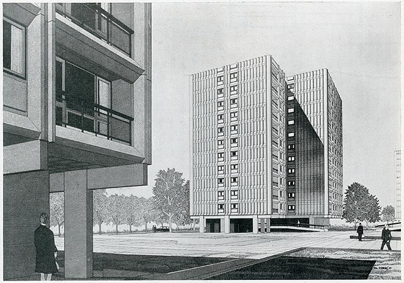 Edward D Mills. Architectural Review v.143 n.851 Jan 1968, 73