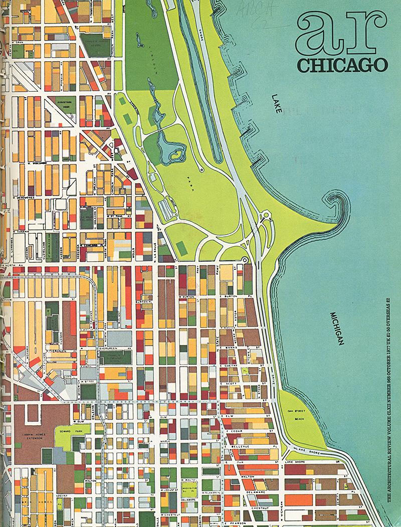 Chicago Department of Development and Planning. Architectural Review v.162 n.968 Oct 1977, cover