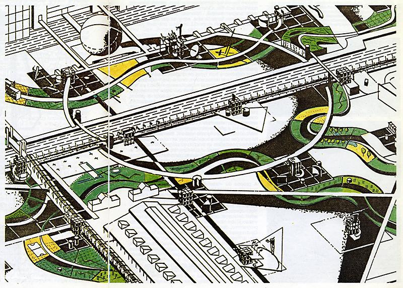 Bernard Tschumi. L&#039;invention du parc. Graphite 1984, 23
