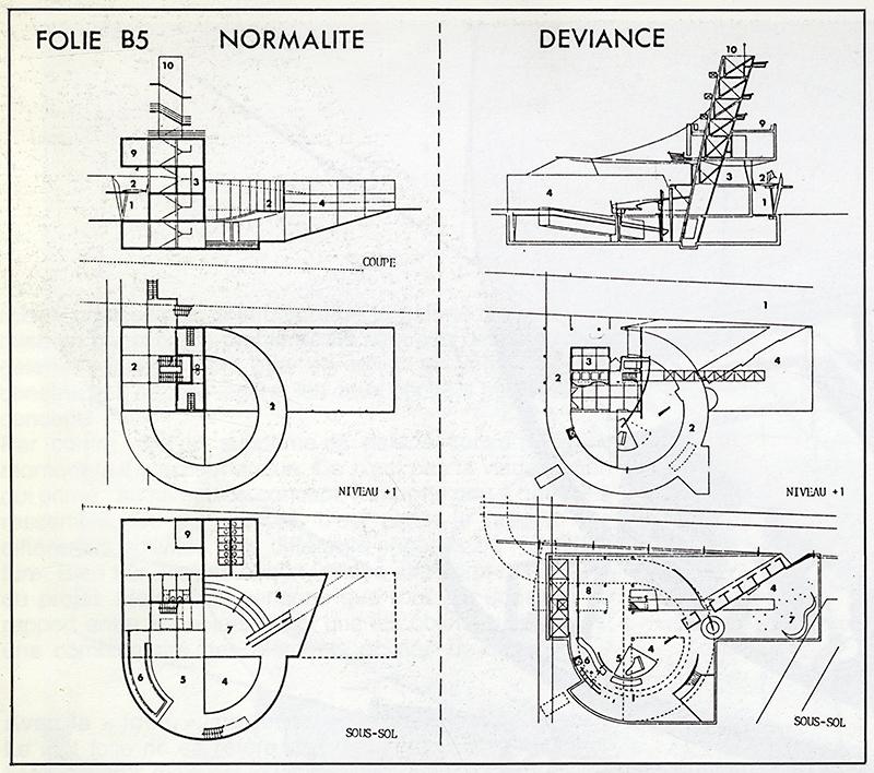 Bernard Tschumi. L&#039;invention du parc. Graphite 1984, 32